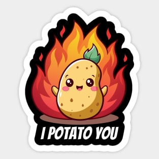 I Potato You: Adorable Potato Love Pun Merch | PunnyHouse Sticker